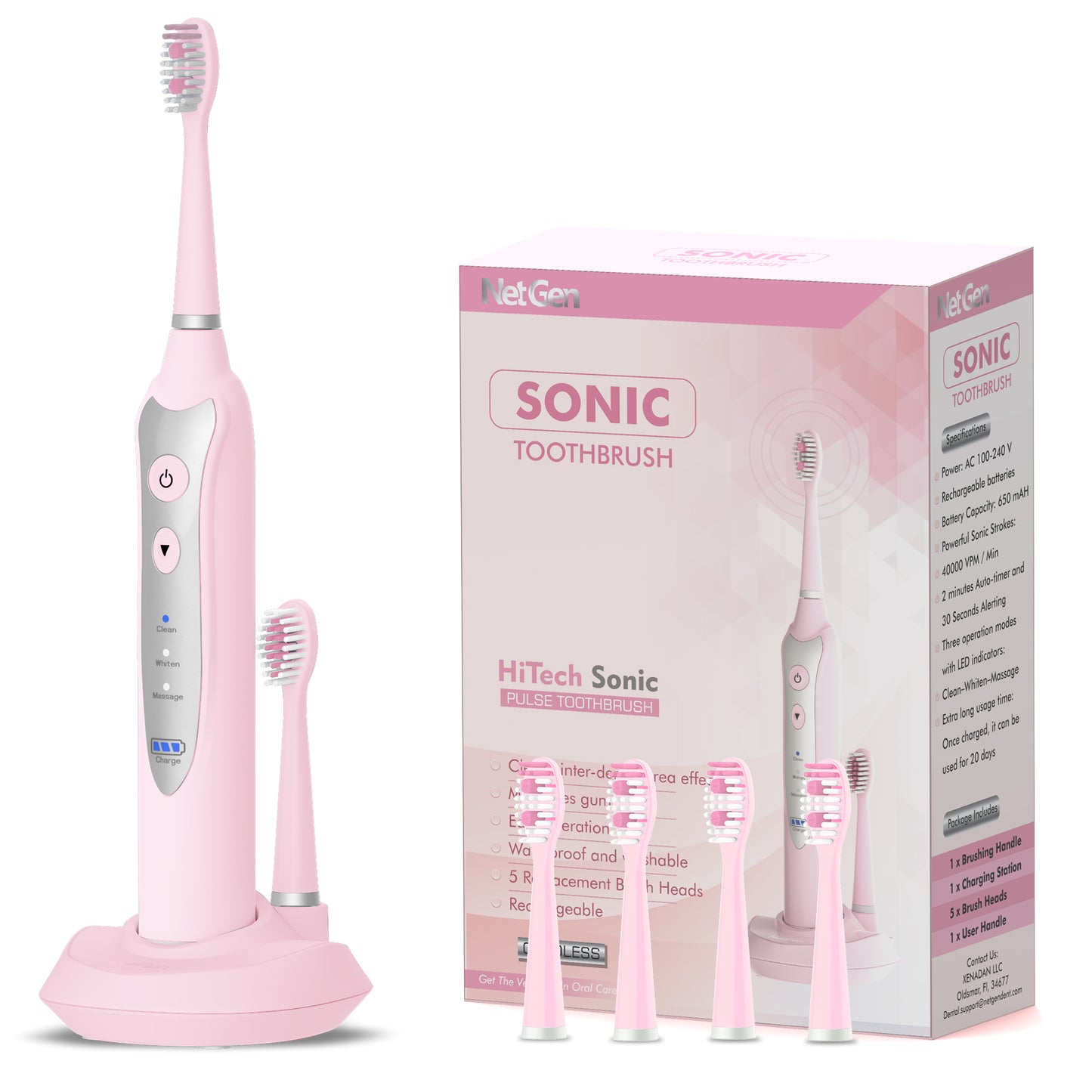The Sonic Toothbrush - Soft Pink