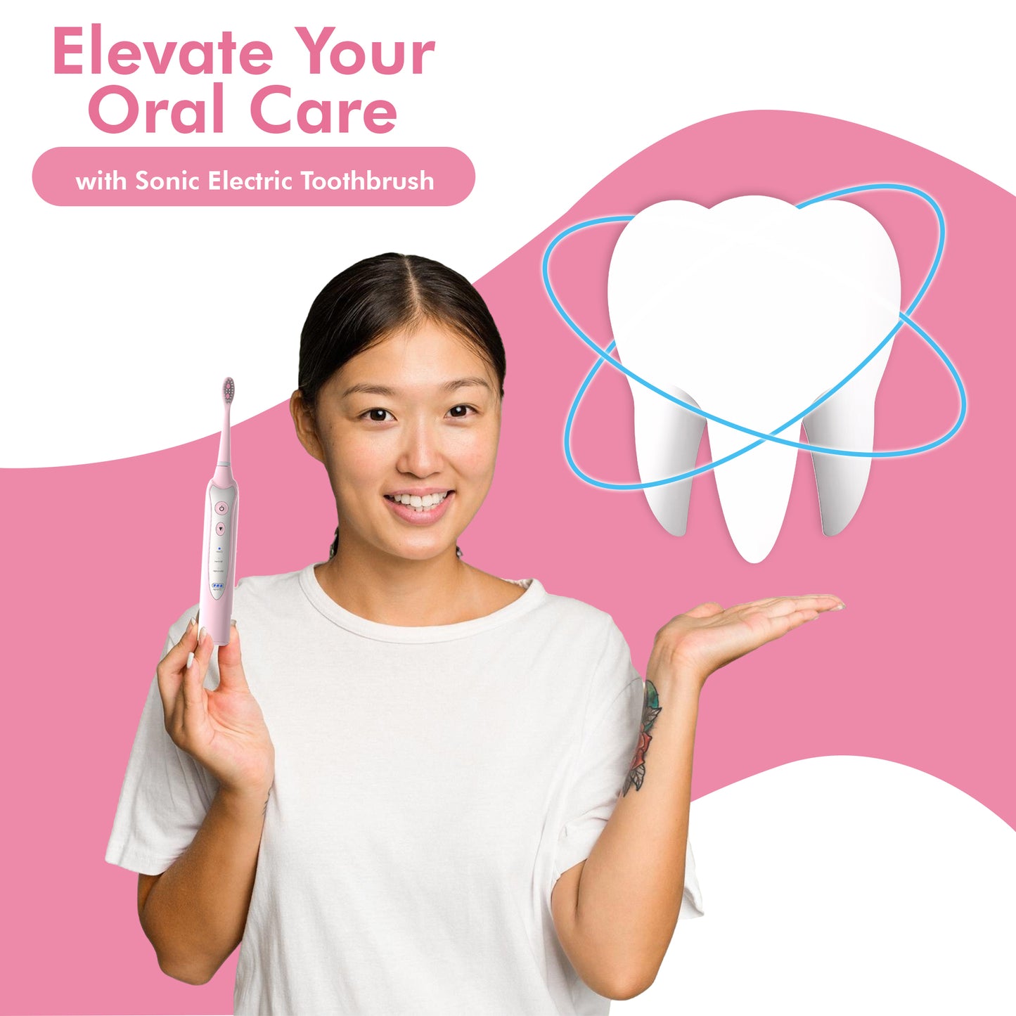 The Sonic Toothbrush - Soft Pink