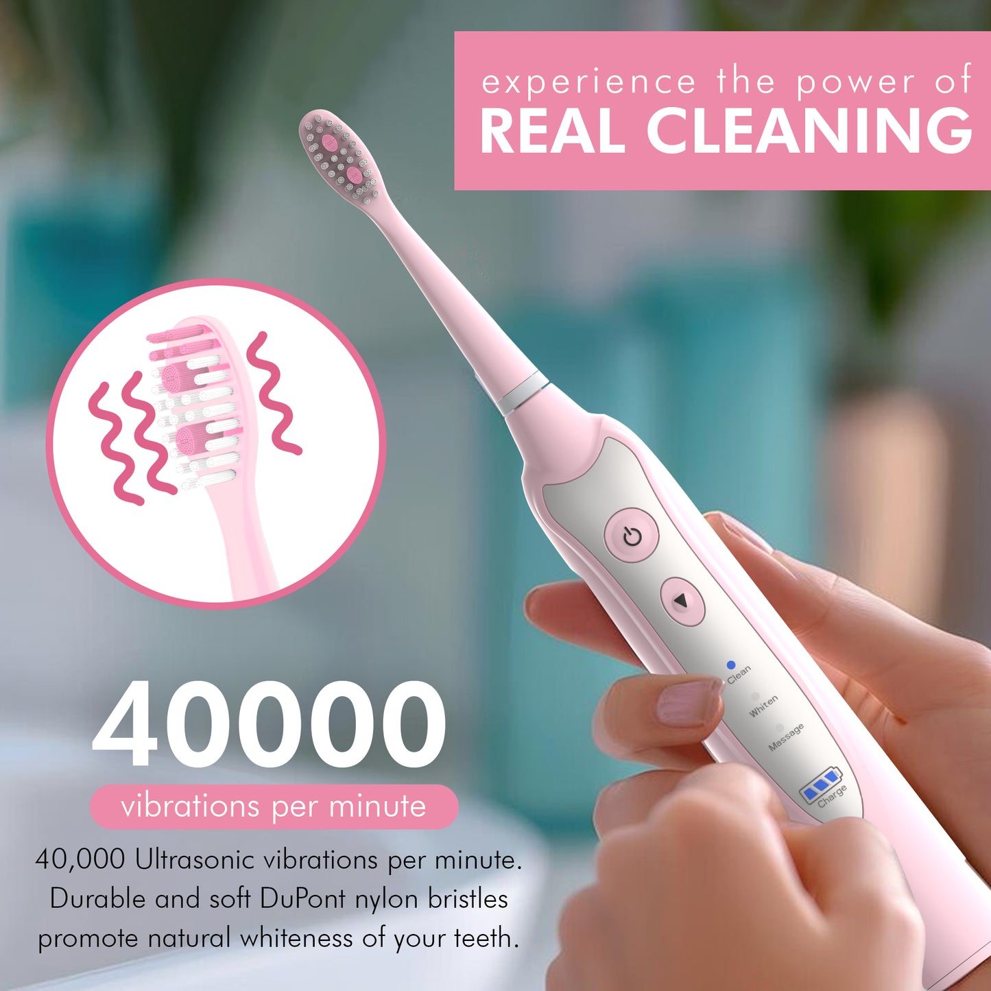 The Sonic Toothbrush - Soft Pink