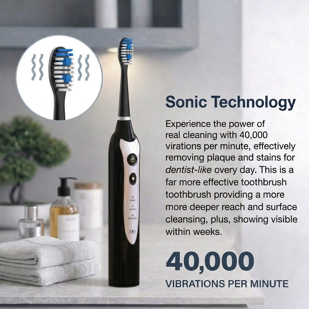 The Sonic Toothbrush - Sleek Black