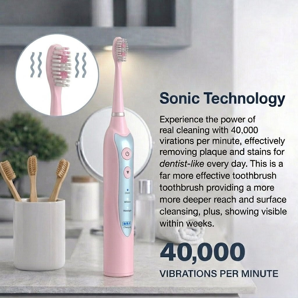 The Sonic Toothbrush - Soft Pink