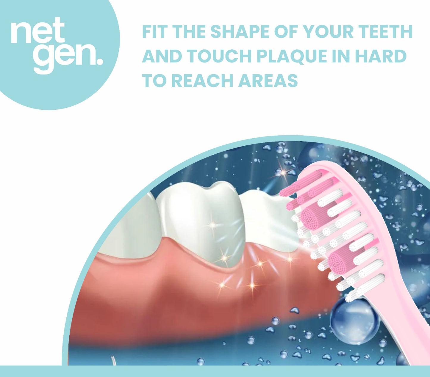 Replacement Sonic Toothbrush Heads - soft pink