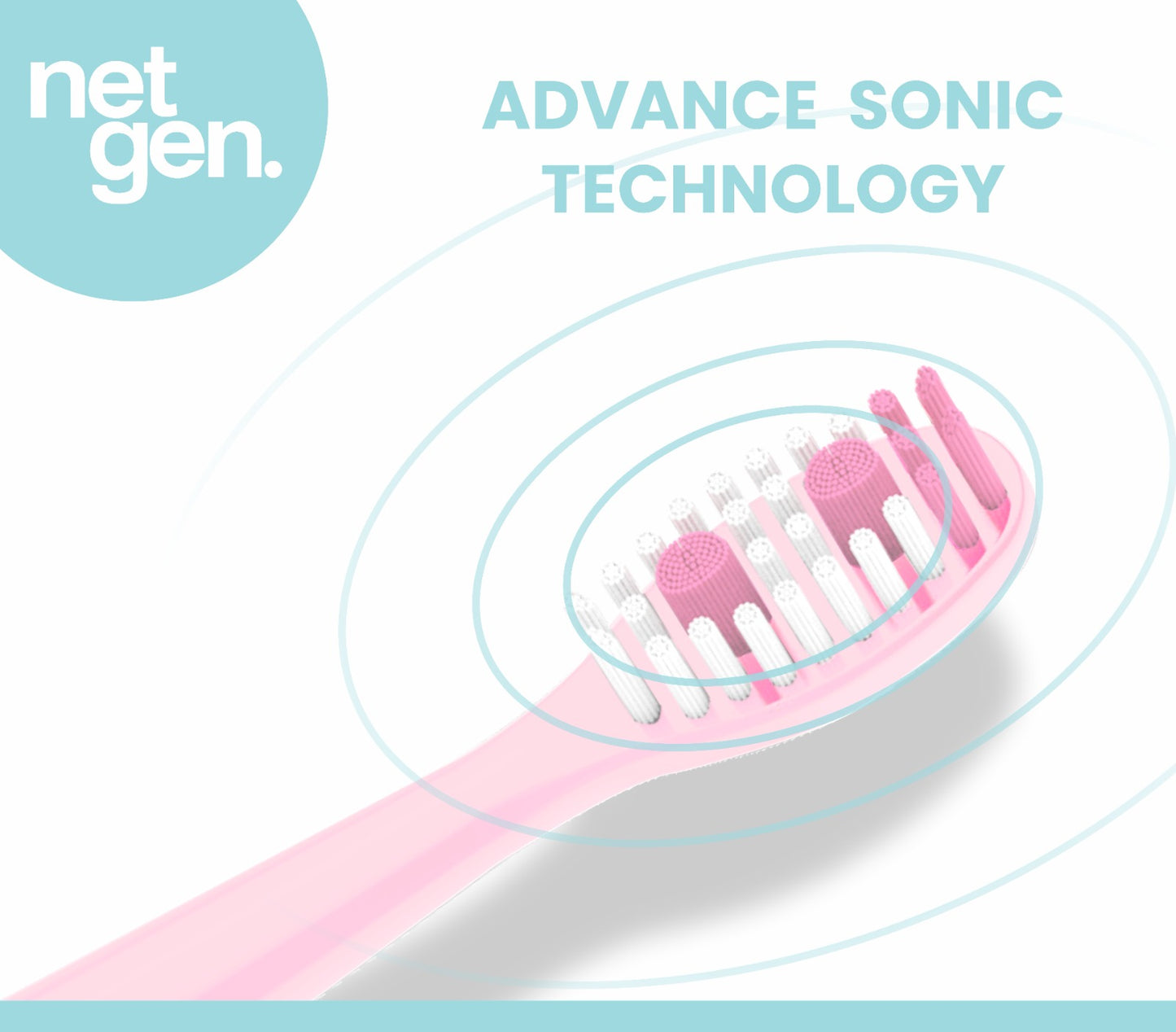 Replacement Sonic Toothbrush Heads - soft pink
