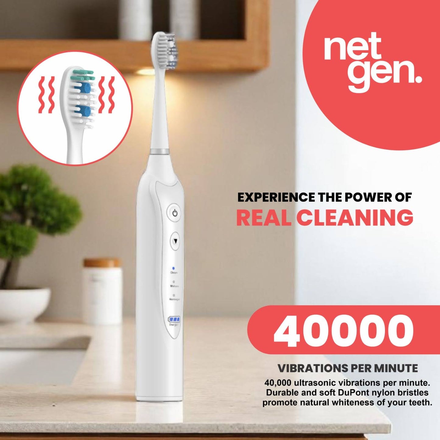 The Sonic Toothbrush – Classic White