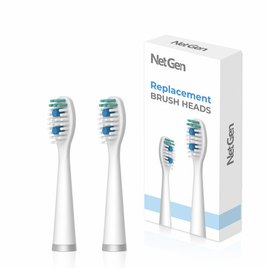 Replacement Sonic Toothbrush Heads - Classic White