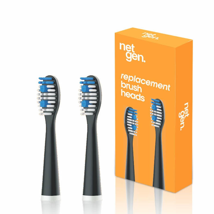 Replacement Sonic Toothbrush Heads - Sleek Black