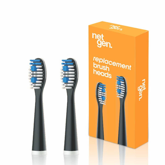 Replacement Sonic Toothbrush Heads - Sleek Black