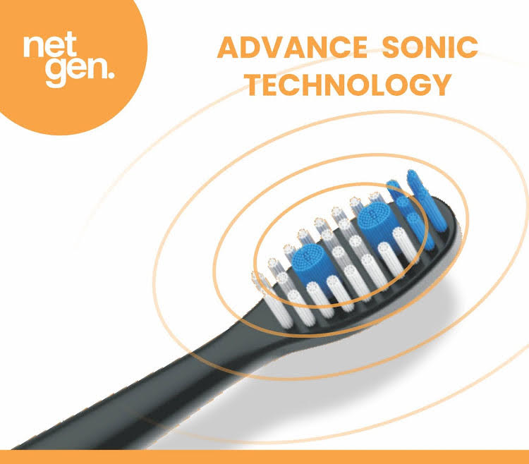 Replacement Sonic Toothbrush Heads - Sleek Black