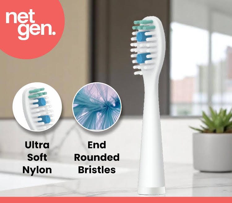 Replacement Sonic Toothbrush Heads - Classic White